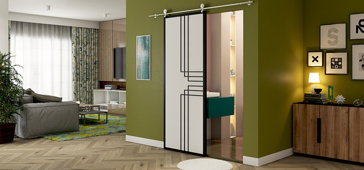 sliding bathroom door installation in Pollock Pines